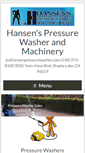 Mobile Screenshot of hansenpressurewasher.com