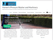 Tablet Screenshot of hansenpressurewasher.com